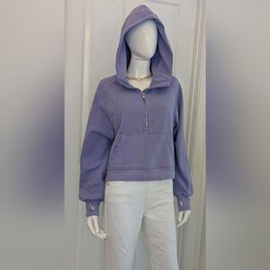 Danskin Purple Half Zip Thumb Hole  Hoodie Medium Cotton Blend